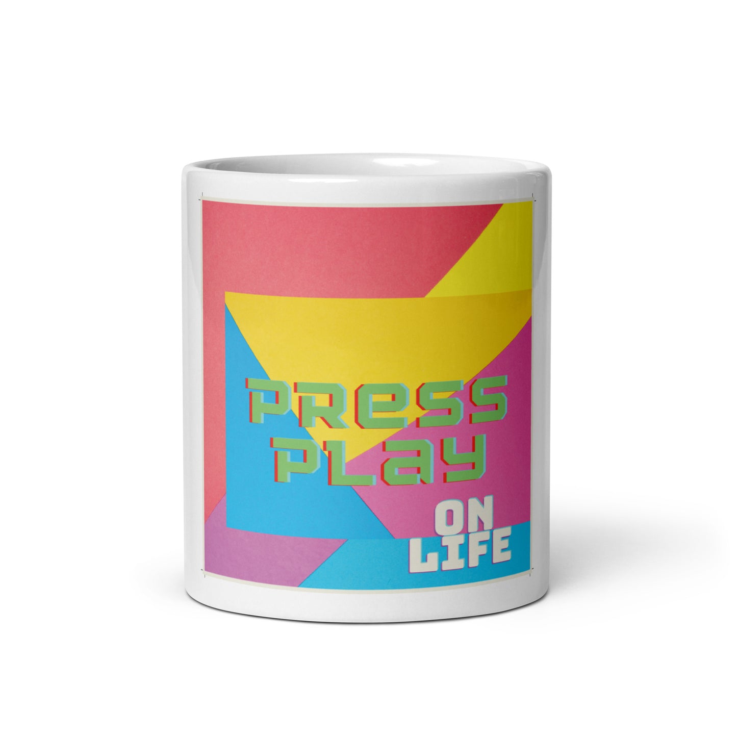 "Press Play on Life" - Motivational Affirmation Mug