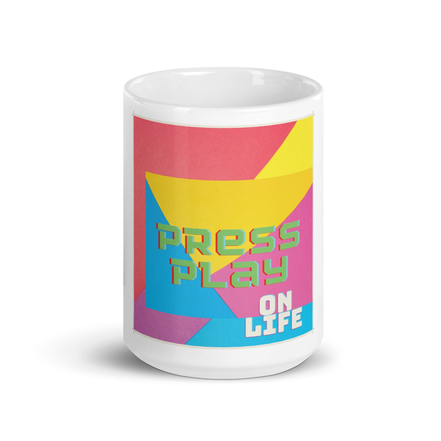 "Press Play on Life" - Motivational Affirmation Mug